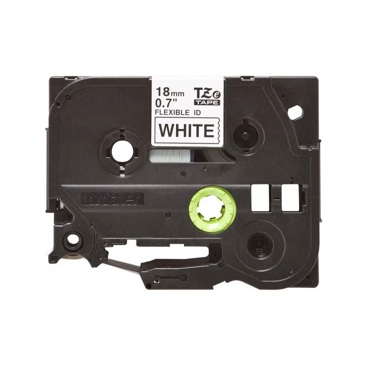 FITA PARA ROTULADOR BROTHER TZEFX241 18MM PRETO SOBRE BRANCO 1 UNIDADE