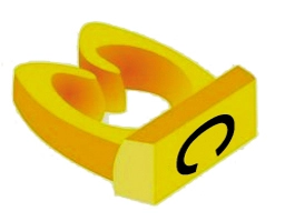 ANILHA AMARELA LETRA C