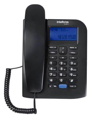 TELEFONE INTELBRAS TC 60 ID PRETO