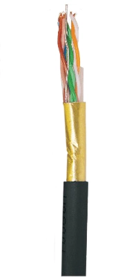 CABO FTP LAN PRYSMIAN CAT5E 4X24AWG CM INTERNO/EXTERNO PRETO BOBINA 1000 METROS
