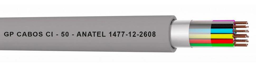 CABO CI GP CABOS 50 X 10 PARES CINZA