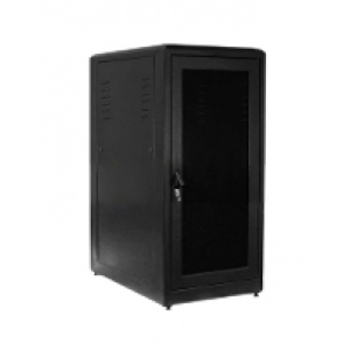 RACK FECHADO 19 16U X 670 MM PARA PISO PRETO