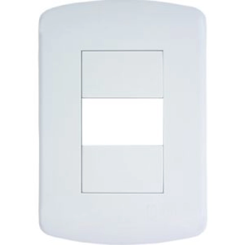 PLACA 4 X 2 INJETEL 1 POSIÇÃO + SUPORTE MODULAR BRANCO ACQUA