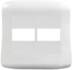 PLACA 4 X 4 INJETEL 2 POSIÇÕES + SUPORTE MODULAR BRANCO ACQUA